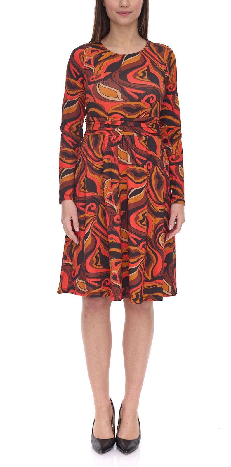 Aniston SELECTED Damen Maschenkleid modisches Sommer-Kleid 49498517 Bunt von Aniston