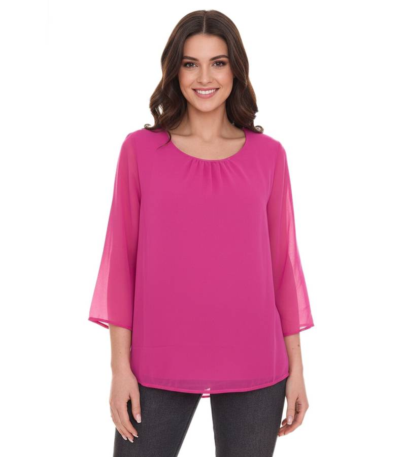 Aniston SELECTED Damen modische Sommer-Bluse mit 3/4-Ärmeln 16113300 Pink von Aniston