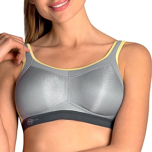 Anita Active Damen Momentum Sport-BH, Blickdicht, Iconic Grey, 80A von Anita Active