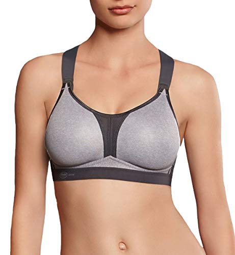 Anita 5537-254 Women's Active Heather Grey Solid Colour Support Sports Bra 90A von Anita