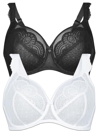 Anita 2er Pack Bügel BH Selma 5635 Gr. 90F in Schwarz-Weiss von Anita