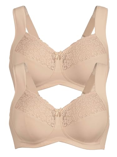 Anita 2er Pack Entlastungs BH ohne Bügel Havanna 5813 Gr. 95h in Desert von Anita
