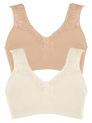 Anita 2er Pack Entlastungs BH ohne Bügel MicroEnergen 5409 Gr. 100C in Champagner-Skin von Anita