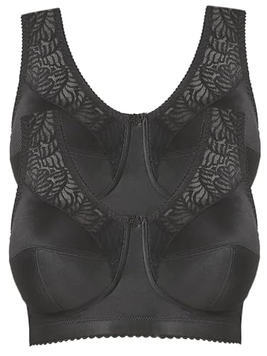 Anita 2er Pack Entlastungs BH ohne Bügel Mylena 5419 Gr. 115D in Schwarz von Anita