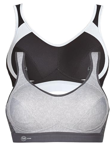 Anita 2er Pack Sport BH Extreme Control 5527 Gr. 100C in 1xheather Grey 1xschwarz von Anita