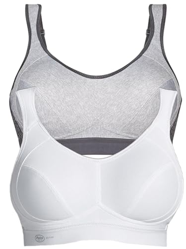 Anita 2er Pack Sport BH Extreme Control 5527 Gr. 100G in 1xheather Grey 1xweiß von Anita