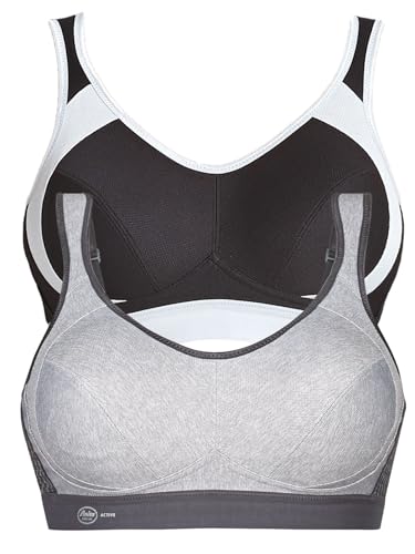 Anita 2er Pack Sport BH Extreme Control 5527 Gr. 80B in 1xheather Grey 1xschwarz von Anita