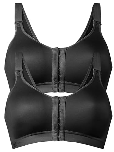 Anita 2er Pack Sport-BH Frontline Open 5523 Gr. 75C in 1xschwarz 1xschwarz von Anita