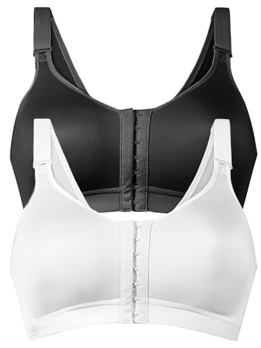 Anita 2er Pack Sport-BH Frontline Open 5523 Gr. 90E in 1xschwarz 1xweiß von Anita