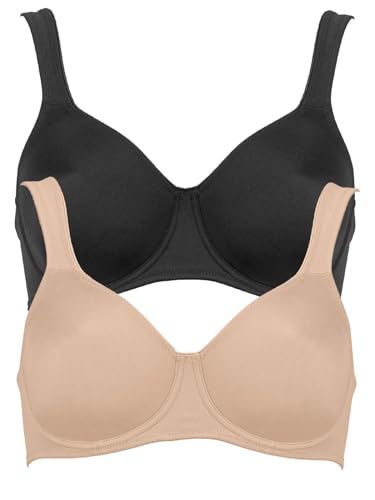 Anita 2er Sparpack Bügel BH Twin 5490 Gr. 75E in 1xschwarz 1xskin von Anita