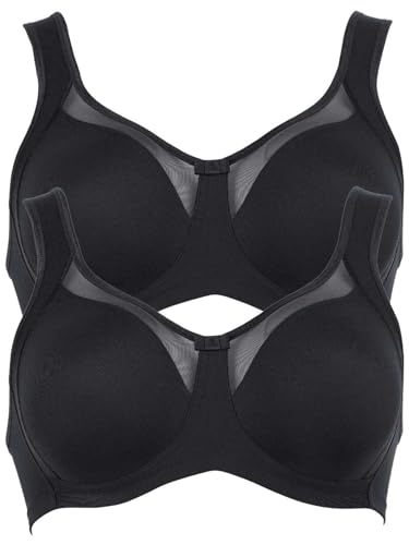 Anita 2er Sparpack Entlastungs BH Clara 5859 Gr. 75F in 1xschwarz 1xschwarz von Anita