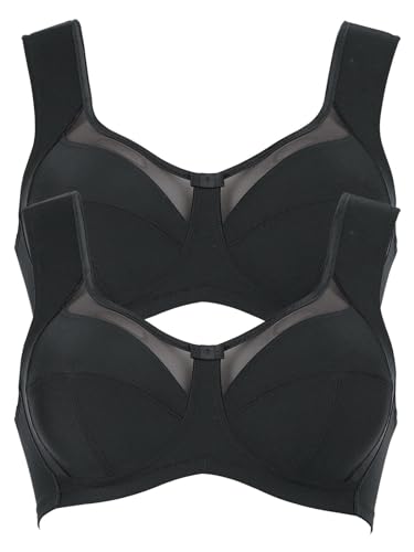 Anita 2er Sparpack Entlastungs-BH Clara 5860 Gr. 110E in 1xschwarz 1xschwarz von Anita