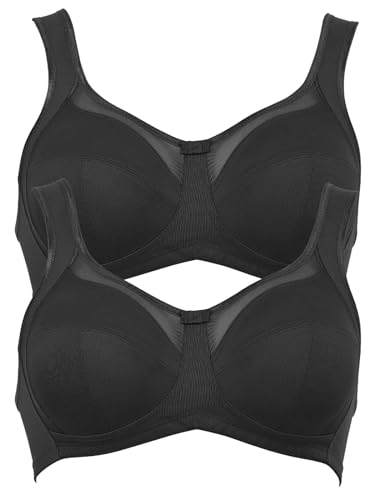 Anita 2er Sparpack Komfort BH Clara 5459 Gr. 100E in 1xschwarz 1xschwarz von Anita