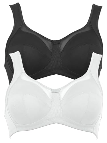 Anita 2er Sparpack Komfort BH Clara 5459 Gr. 100H in 1xschwarz 1xweiß von Anita