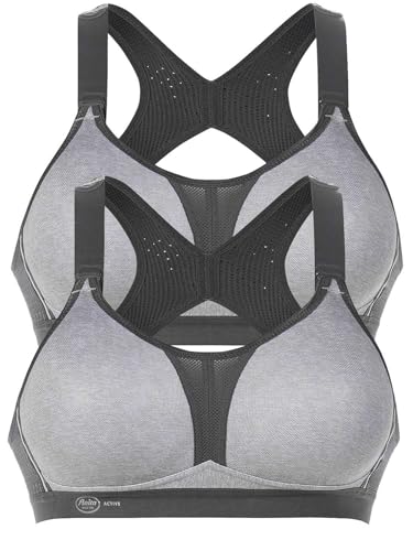 Anita 2er Sparpack Sport BH Dynamix Star 5537 Gr. 80A in 1xheather Grey 1xheather Grey von Anita