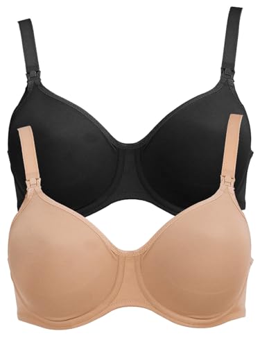 Anita 2er Sparpack Still-BH mit Bügel 5068 Gr. 70I in 1xschwarz 1xskin von Anita
