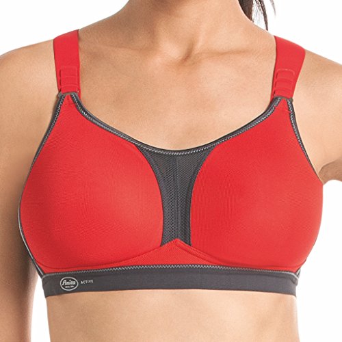 Anita 5537-255 Women's Active Red Solid Colour Support Sports Bra 90A von Anita
