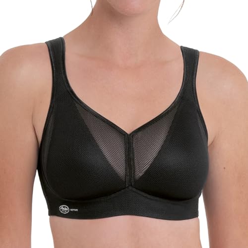 Anita Active Damen Sport-BH - Air Control, Cup-Größe F, Bustier, extra leicht, atmungsaktiv Schwarz 85F von Anita