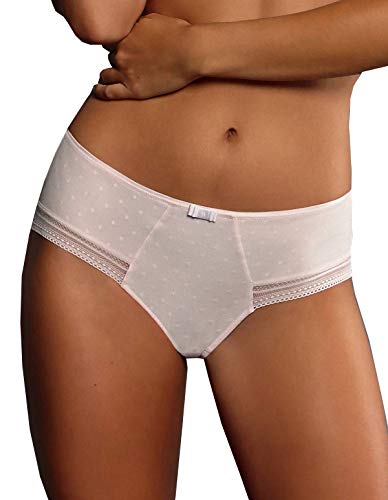 Rosa Faia 1302-598 Women's Emily Powder Rose Pink Spotted Highwaist Brief 40 (Brand Size 34) von Rosa Faia