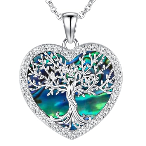 Baum des Lebens Kette Damen Lebensbaum Anhänger Sterling Silber 925 Baum des Lebens Schmuck Silber für Frauen Mädchen Mama von Aniu