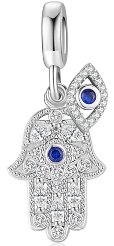 Hamsa Hand Charm 925 Sterling Silber Bead Charms Passen Europäisch Armband Anhänger Schmuck Geschenk von Aniu