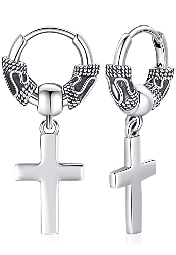Kreuz Ohrringe Herren Silber 925 Creolen Ohrringe mit Kreuz Anhänger Kreuz Ohrstecker Hängend Kreuz Creolen Medizinischer Ohrringe Kreuz Schmuck für Herren Männer… Kreuz Ohrringe Herren Silber 925 Creolen Ohrringe mit Kreuz Anhänger Kreuz Ohrstecker Hängend Kreuz Creolen Medizinischer Ohrringe Kreuz Schmuck für Herren Männer… von Aniu