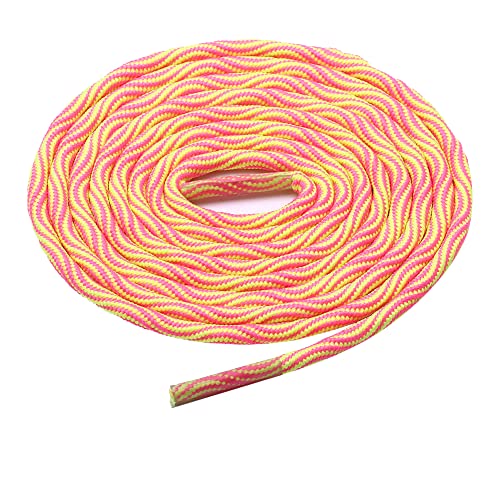 4 Paar Schnürsenkel mit Doppelfarbigem Wellenmuster – Reißfeste Ersatzschnürsenkel für Arbeitsschuhe, Wanderschuhe und Stiefel, Robustes Schuhbänder für Herren und Damen (Grün Rosa Rot, 100 cm) von Aniyan