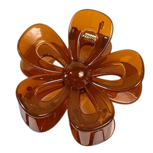 Aniyan 4 Stück Blumen Haarklammern Damen, Hai-Haarnadel Rutschfeste Haarspangen 7cm, Starker Halt Haarkralle für Dickes Haar, Elegante Haar Accessoires Frauen Mädchen Kaffee Aniyan 4 Stück Blumen Haarklammern Damen, Hai-Haarnadel Rutschfeste Haarspangen 7cm, Starker Halt Haarkralle für Dickes Haar, Elegante Haar Accessoires Frauen Mädchen Kaffee von Aniyan