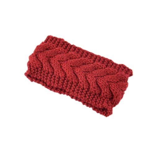 Aniyan Damen Gestrickt Stirnband Winter, Warmes Strick Haarband mit Twist Knoten, Elastisches Kopfband Ohrwärmer für Herbst und Winter, Weiches Headband Rot von Aniyan