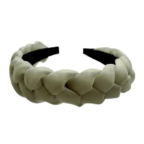 Aniyan Damen Haarband Geflochten mit Perlen, Twist Stoff Haarreifen Rutschfest Vintage Stirnband Kopfband Haarschmuck für Hochzeit Party Alltag Graugrün Aniyan Damen Haarband Geflochten mit Perlen, Twist Stoff Haarreifen Rutschfest Vintage Stirnband Kopfband Haarschmuck für Hochzeit Party Alltag Graugrün von Aniyan