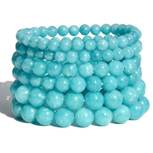 Aniyan Echte Naturstein Perlen Armband aus Türkis – Glücks- & Energiearmband für Damen – Handgefertigt, Modisches Schmuckstück von Aniyan