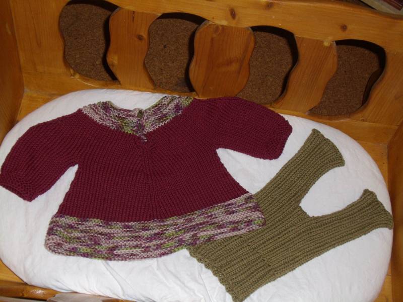 Babytunika Und Höschen in Größe 56 - 62 Aus Reiner Baumwolle Gestrickt von AnjaClauberg