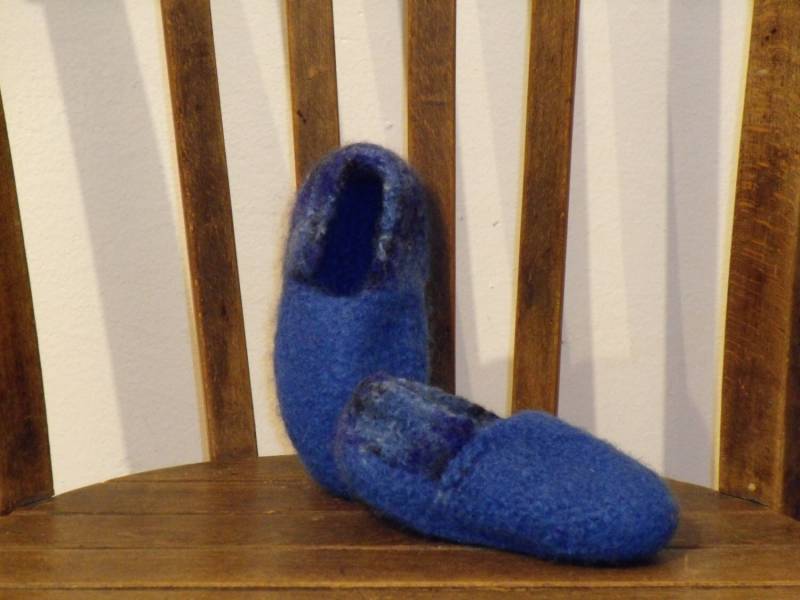 Filzpantoffeln Für Kleinkinder in Blau von AnjaClauberg