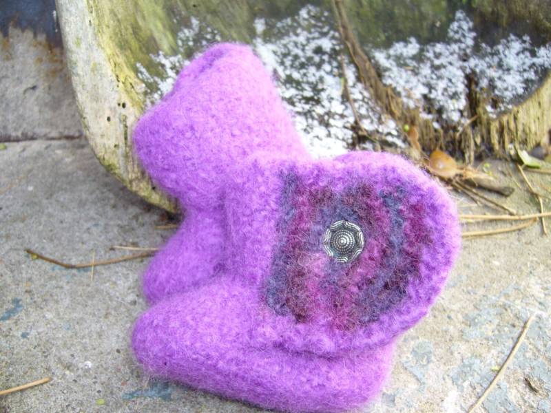 Filzstiefel in Violett Für Kleine Mädchen Filzstiefel in Violett Für Kleine Mädchen von AnjaClauberg