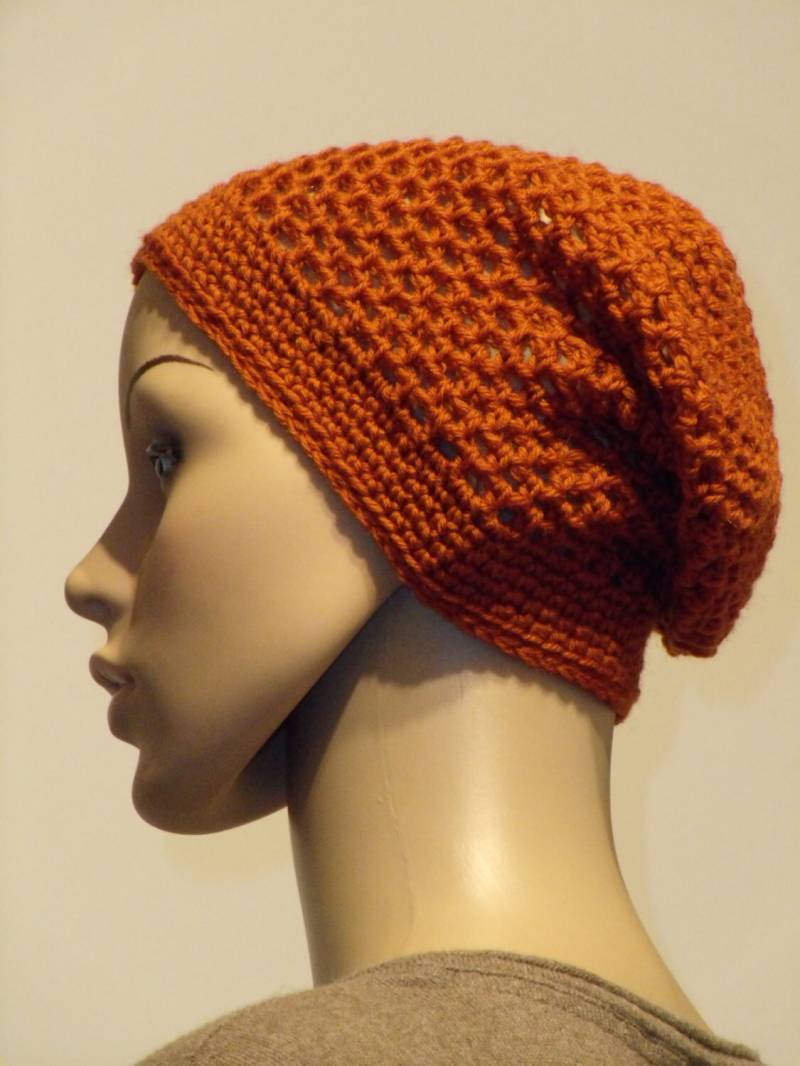 Gehäkelte Beanie in Signalbraun von AnjaClauberg