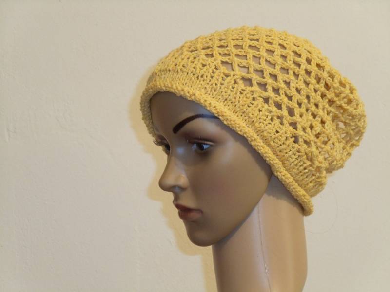 Gehäkelte Sonnengelbe Sommermütze Gehäkelte Sonnengelbe Sommermütze von AnjaClauberg