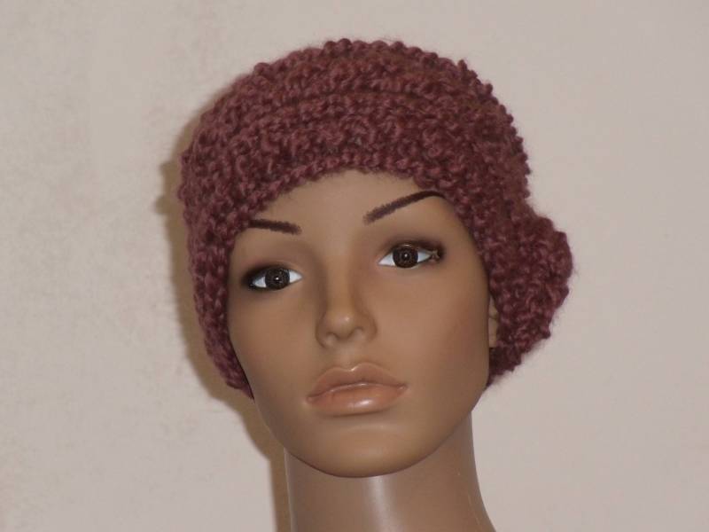 Gestrickte Weiche Kappe in Altrosa von AnjaClauberg