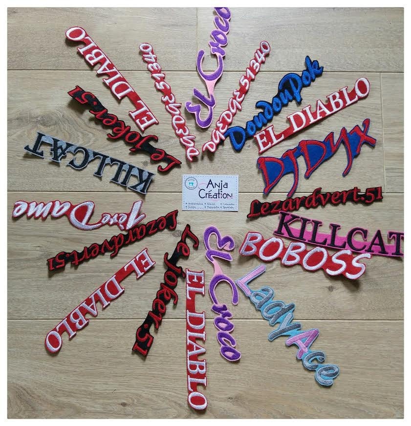 Badge Lettering Vorname Von 36cm Zum Nähen Zu Kleber Oder Heißkleber von AnjaCreation