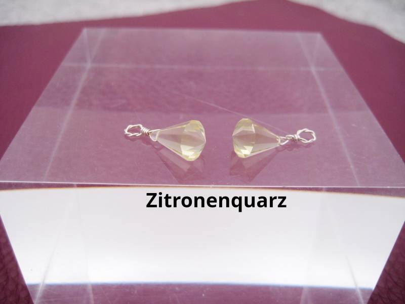 Wechsel-Ohrring-Anhänger Zitronenquarz, Anhänger Zum Einhängen in Creolen, 925 Silber, Rosegold Filled, Gold Filled Erhältlich Wechsel-Ohrring-Anhänger Zitronenquarz, Anhänger Zum Einhängen in Creolen, 925 Silber, Rosegold Filled, Gold Filled Erhältlich von AnjasCharmwelt