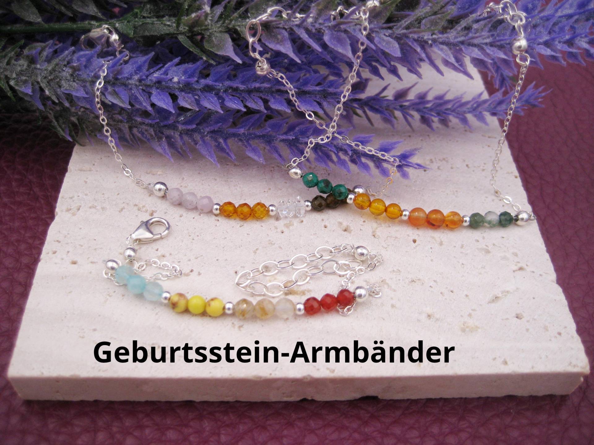 Geburtsstein-Armbänder, Erhältlich Für Alle Monate in Silber, Gold Und Rosegold von AnjasSchmuckwelt