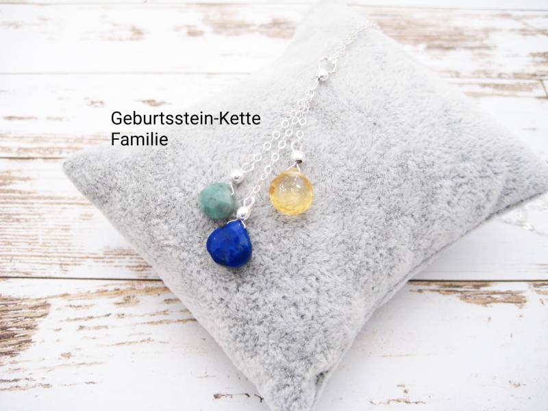 Geburtssteinkette, Anhänger Geburtsstein, Kette Monat, 925 Silber, Goldfilled, Rosegoldfilled, Geschenk Für Sie von AnjasSchmuckwelt