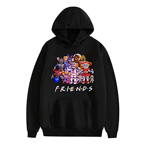 Anime Five Nights at Fre-ddy's Hoodie 3D-Druck Five Night FNAF Friends Sweatshirt für Damen Herren FNAF Hoodie Sweatshirt Lustiger Hoodie mit Tasche Jacke XXS-4XL, Typ4, 3XL von Anjinguang
