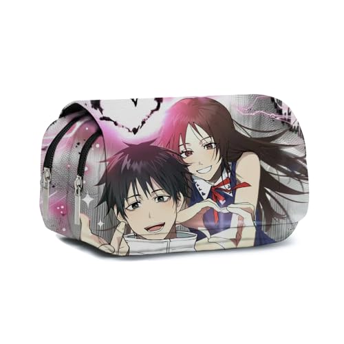 Anjinguang Gojo Satoru Federmäppchen JJK Gojo Geto Suguru Tasche Stiftebox Aufbewahrung Große Kapazität Langlebig Schüler Jungen Mädchen Federmäppchen Schreibwaren Cartoon Stifttasche Schulbedarf von Anjinguang