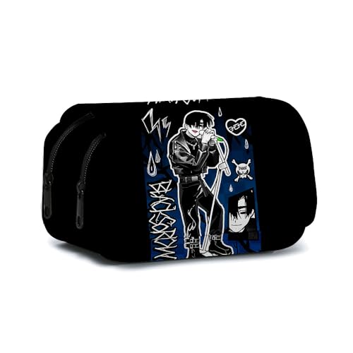 Anjinguang Luka Federmäppchen Anime Till/Ivan Federmäppchen Cartoon-Druck Federmäppchen Große Kapazität Doppelschichten Reißverschluss Stiftebox Student Schreibwaren Cartoon Stifttasche Geschenke, Typ von Anjinguang