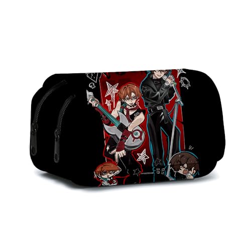 Anjinguang Luka Federmäppchen Anime Till/Ivan Federmäppchen Cartoon-Druck Federmäppchen Große Kapazität Doppelschichten Reißverschluss Stiftebox Student Schreibwaren Cartoon Stifttasche Geschenke, Typ von Anjinguang