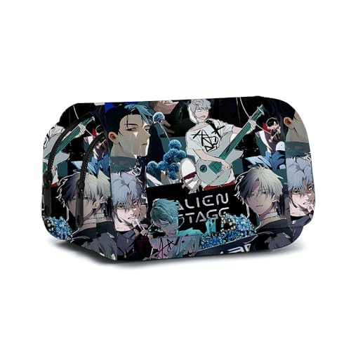 Anjinguang Luka Federmäppchen Anime Till/Ivan Federmäppchen Cartoon-Druck Federmäppchen Große Kapazität Doppelschichten Reißverschluss Stiftebox Student Schreibwaren Cartoon Stifttasche Geschenke, Typ von Anjinguang