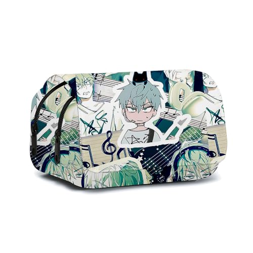 Anjinguang Luka Federmäppchen Anime Till/Ivan Federmäppchen Cartoon-Druck Federmäppchen Große Kapazität Doppelschichten Reißverschluss Stiftebox Student Schreibwaren Cartoon Stifttasche Geschenke, Typ von Anjinguang