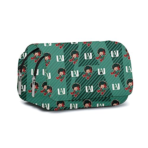 Anjinguang My Hero Academia Federmäppchen MHA Federmäppchen Anime Kinder Stiftetasche Schreibwarenetui Doppelschichten Große Kapazität Student Bleistift Box Cartoon Schule Büro Aufbewahrungstasche, von Anjinguang