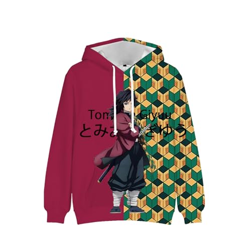 Anjinguang Nezuko Hoodies Kanroji Mitsuri Kochou Shinobu Sweatshirt Anime Kapuzenpullover Hoodies Cosplay Sweatshirt Unisex Casual Sport Langarm Pullover Manga Geschenke für Erwachsene Teenager, Typ von Anjinguang
