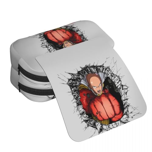 Anjinguang Saitama Federmäppchen Genos/Tatsumaki Tasche Stiftebox Aufbewahrung Große Kapazität Langlebig Schüler Federmäppchen Schreibwaren Cartoon Stifttasche Schulbedarf, Typ 10, 21x10x7.5cm von Anjinguang